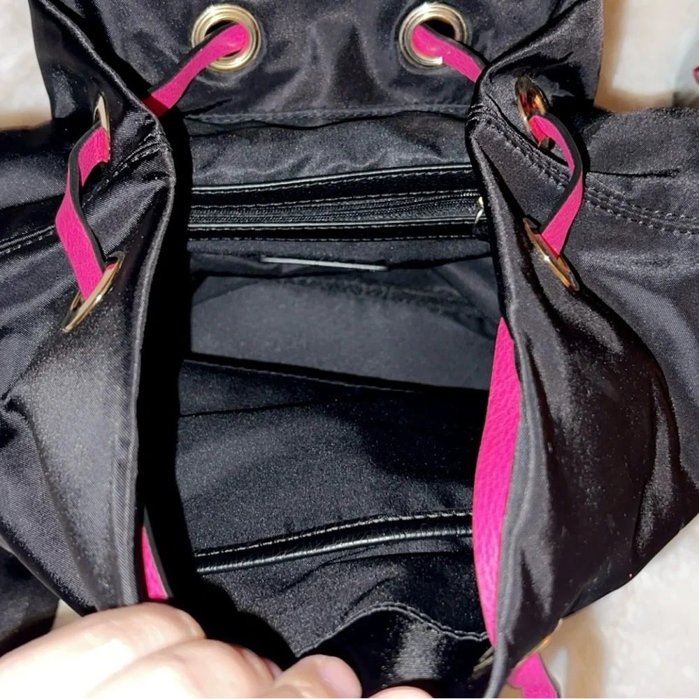 NEIMAN MARCUS Nylon and Pink Backpack